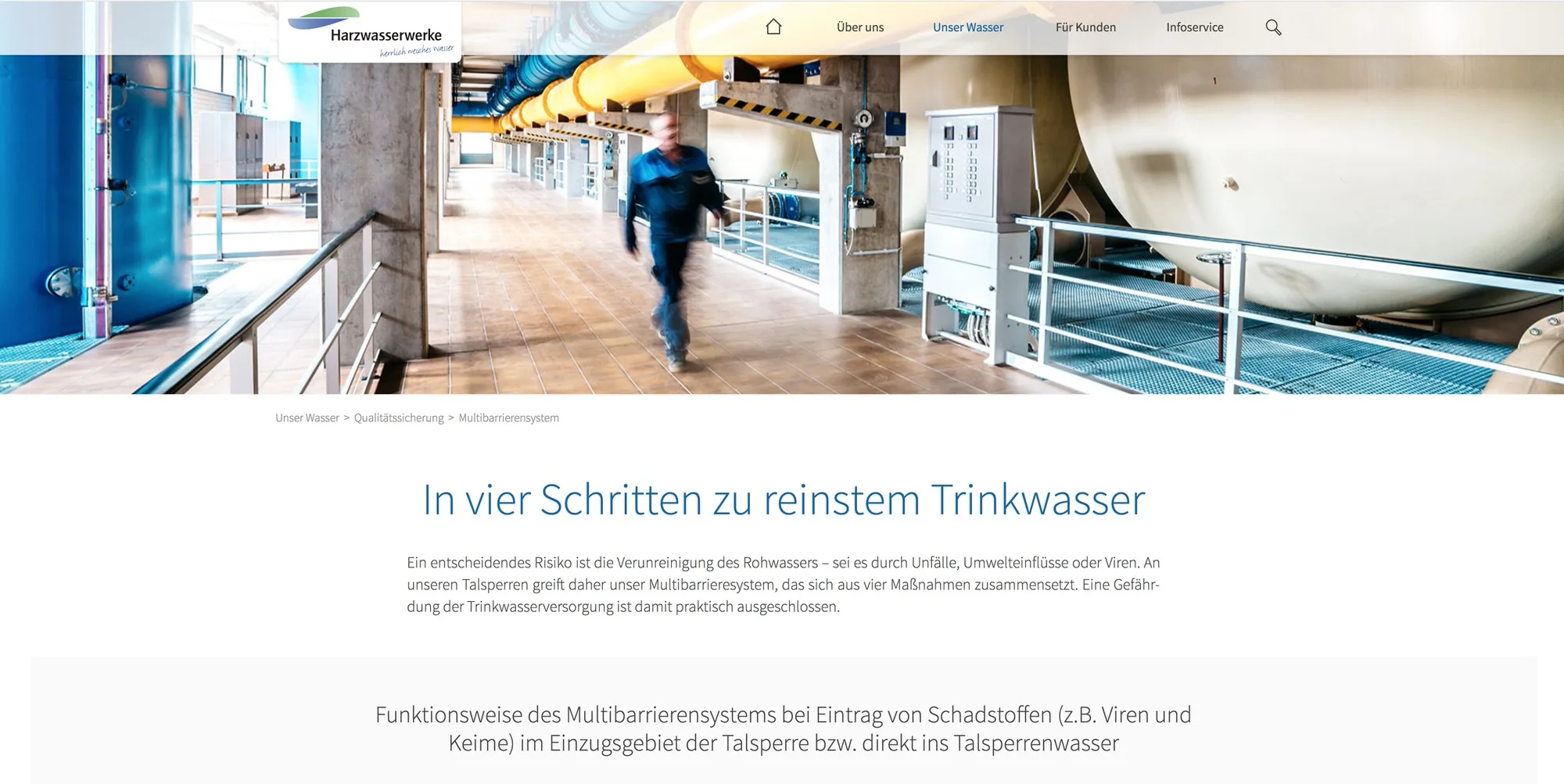 Harzwasserwerke-Website Key Visuals — Corporate Fotografie Jonas Ginter Bremen